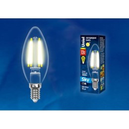 UL-00005899 Uniel | Лампа светодиодная LED-C35-13W/3000K/E14/CL PLS02WH