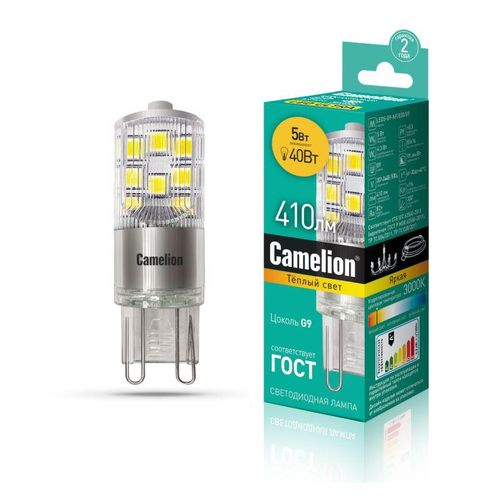 13704 Camelion | Лампа светодиодная LED5-G9-NF/830/G9 5Вт 220В