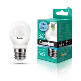 13568 Camelion | Лампа светодиодная LED10-G45/845/E27 10Вт 220В