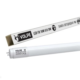 UL-00001455 Volpe | Лампа светодиодная LED-T8-10W/DW/G13/FR/FIX/N 10Вт матовая 6500К холод. бел. G13 неповорот.