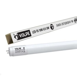 UL-00001455 Volpe | Лампа светодиодная LED-T8-10W/DW/G13/FR/FIX/N 10Вт матовая 6500К холод. бел. G13 неповорот.