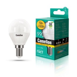 13693 Camelion | Лампа светодиодная LED12-G45/830/E14 12Вт 220В