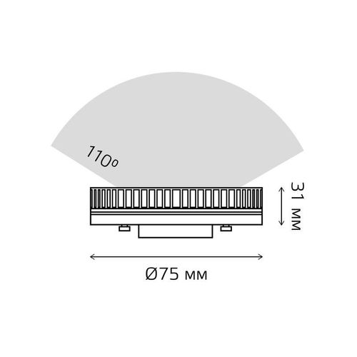 1400112 GAUSS | Лампа светодиодная умная Smart Home 6Вт таблетка 2700-6500К GX53 530лм измен. цветов. темпер.+ диммир. управление по Wi-Fi