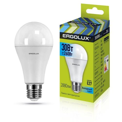 14229 Ergolux | Лампа светодиодная LED-A70-30W-E27-4K ЛОН 30Вт E27 4500К 180-240В