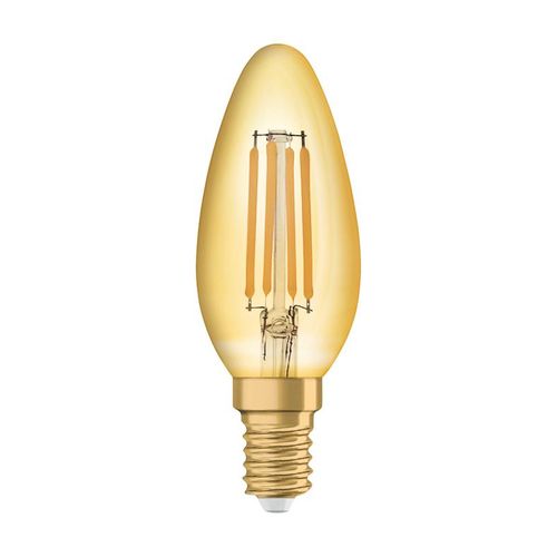 4058075293434 LEDVANCE | Лампа светодиодная филаментная Vintage 1906 LED CL B FIL GOLD 35 non-dim 4W/825 4Вт тепл. бел. E14 (замена 35Вт) зол.