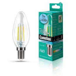 13453 Camelion | Лампа светодиодная филаментная LED7-C35-FL/845/E14 7Вт 220В