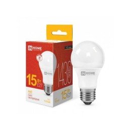 4690612020266 IN HOME | Лампа светодиодная LED-A60-VC 15Вт грушевидная 3000К тепл. бел. E27 1430лм 230В IN