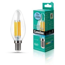 13709 Camelion | Лампа светодиодная филаментная LED12-C35-FL/845/E14 12Вт 220В