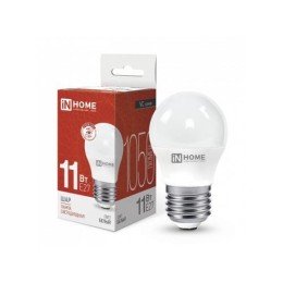 4690612020617 IN HOME | Лампа светодиодная LED-ШАР-VC 11Вт шар 4000К нейтр. бел. E27 1050лм 230В IN