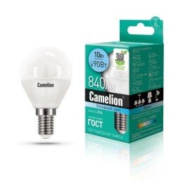 13567 Camelion | Лампа светодиодная LED10-G45/845/E14 10Вт 220В