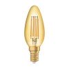 4058075293434 LEDVANCE | Лампа светодиодная филаментная Vintage 1906 LED CL B FIL GOLD 35 non-dim 4W/825 4Вт тепл. бел. E14 (замена 35Вт) зол.