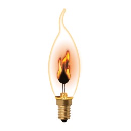 UL-00002982 Uniel | Лампа декоративная IL-N-CW35-3/RED-FLAME/E14/CL с типом свечения "эффект пламени" форма "свеча на ветру" прозр. упак. картон