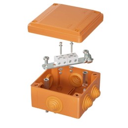 FSB11404 DKC | Коробка ответвительная FS 100х100х50мм 4р 450В 6А 4кв.мм с каб. вводами и клеммн. IP55 пластик.
