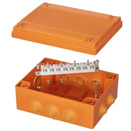 FSB211204 DKC | Коробка пластиковая FS с кабельными вводами и клеммниками IP55 150х110х70мм 12р 450V 6A 4кв.мм