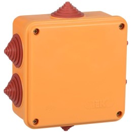 UKF30-100-100-050-4-4-09 IEK | Коробка распаячная огнестойкая ПС 100х100х50 4P 4кв.мм IP55 6 вводов