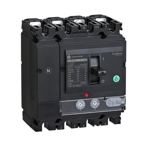 SPC160S160L4DF Systeme Electric | Выключатель автоматический SYSTEMEPACT CCB160 100кА 4P4D TMD160 рычаг