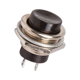 36-3350 Rexant | Выключатель-кнопка металл 250В 2А (2с) OFF-(ON) d16.2 черн. (RWD-306)