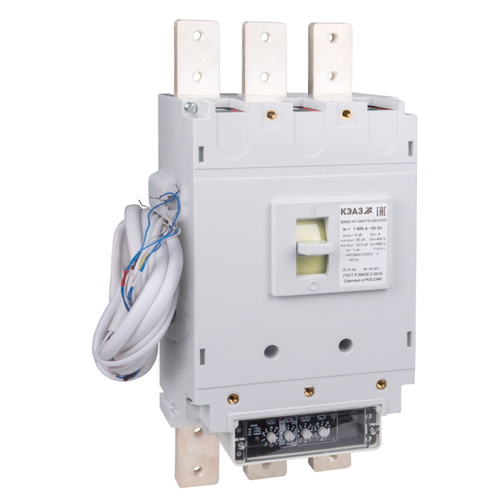 108266 КЭАЗ | Выключатель автоматический 1000А Im=7000А ВА53-41-344710 УХЛ3 690В НР=230В AC/220В DC передн. подкл.: Cu шина; кабель с каб. наконечн.