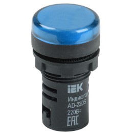BLS10-ADDS-230-K07 IEK | Лампа светосигнальная AD22DS d22мм 230В AC син.