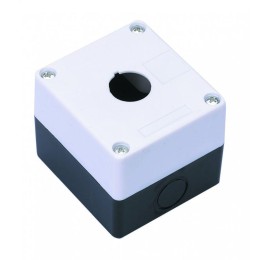 25501DEK DEKraft | Пост кнопочный 1-м КП-101 d22мм с кабел. вводом для устройств сигнализации и управления пластик. бел.