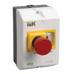 DMS11D-PC55 IEK | Оболочка защитная с кноп. "СТОП" IP54