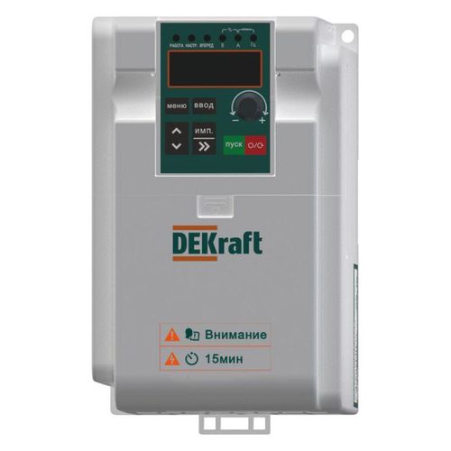 DEKV060G1R5S2B DEKraft | Преобразователь частоты DEKV060 1.5кВт 220В 1ф с тормозн. модулем