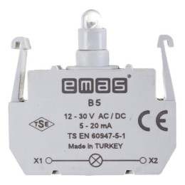 Блок-контакт подсветки с бел. светодиодом 12-30В перем. и пост. тока EMAS B5