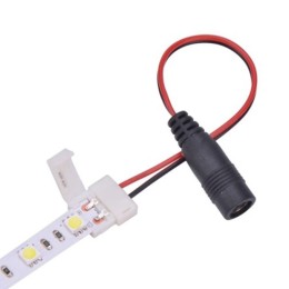 144-104 Lamper | Коннектор питания с джеком для одноцвет. LED лент 10мм влагозащ. (уп.10шт)