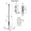 МК 90150 UMECON | Опора ОГКф-4 (3мм 60/108 фл.190х10 мц. 140 отв. 19х4) гор. оцинк. UMECON