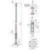 МК 90056 UMECON | Опора ОГКф-5 (3мм 60/110 фл.190х10 мц. 140 отв. 19х4) гор. оцинк. UMECON