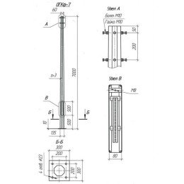 МК 89835 UMECON | Опора ОГКф-7 (3мм 60/135 фл.300х10 мц. 200 отв. 23х4) гор. оцинк. UMECON