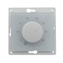 Extherm Th-HF-E-W EXTHERM | Термостат механический с ручным управлением; датчиком темпер. пола; под рамку Legrand Etica бел.