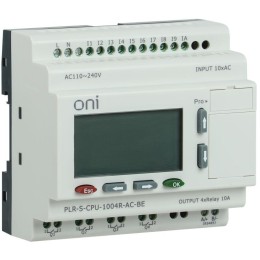 Реле логическое PLR-S. CPU1004(R) 220В AC с экраном ONI PLR-S-CPU-1004R-AC-BE