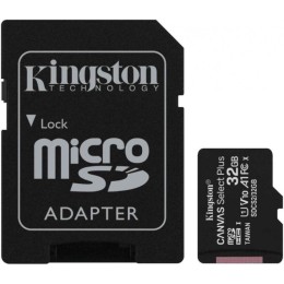 1207228 KINGSTON | Флеш-карта microSDHC 32Гбайт Class10 SDCS2/32Гбайт Canvas Select Plus + adapter