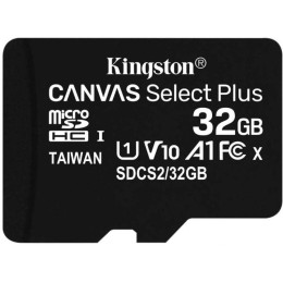 1206983 KINGSTON | Флеш-карта microSDHC 32Гбайт Class10 SDCS2/32GBSP CanvSelect Plus w/o adapter
