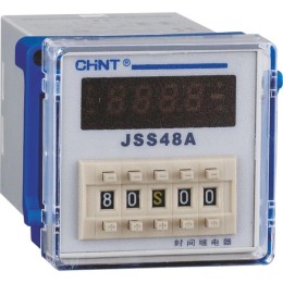 300084 CHINT | Реле времени JSS48A 8-контактный одно групповой переключатель многодиапазонной задержки питания AC/DC100V~240V