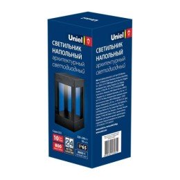 UL-00006815 Uniel | Светильник светодиодный архитектурный ULU-T03A-10W/3000К IP65 BLACK уличный напольный теплый бел. свет корпус сер.