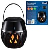 UL-00006768 Uniel | Светильник светодиодный ULD-R201 LED/FLAME BLACK с bluetooth колонкой 75db эффект пламени встроенный аккумулятор 1800мА.ч черн.