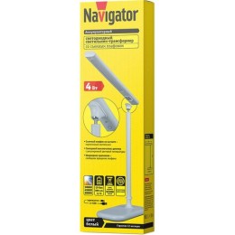 14480 NAVIGATOR | Светильник светодиодный настольный 14 480 NDF-D028-4W-MK-WH-LED 4Вт 3000/4500/6000К сенсор диммир. магнит на основании бел.