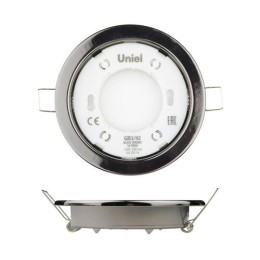 UL-00005055 Uniel | Светильник точечный GX53/H2 Black Chrome 10 Prom ультратонкий встраив. черн. хром. (уп.10шт)