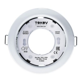 TOK-GX53-WH-1 TOKOV ELECTRIC | Светильник GX 53-WH-1 106х48мм бел. металл+пластик TOKOV