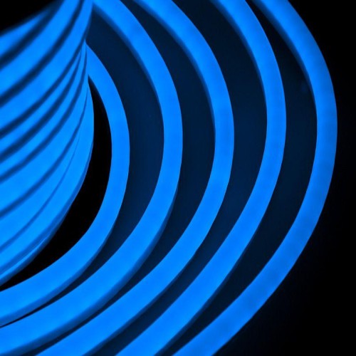 131-023 Neon-Night | Шнур светодиодный гибкий неон LED NEON FLEX 12х26мм в син. оболочке/модуль 0.914м/80LED/м 5.3Вт/220В IP54 син. (уп.50м)