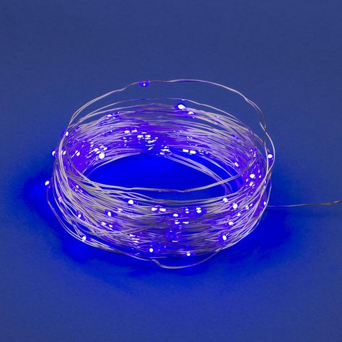 UL-00007187 Uniel | Гирлянда LED на батарейках ULD-S1000-100/SCB/3AA PURPLE IP20 DEW 3AA (не в/к) "Роса" 10м 100 диодов фиол. провод медн.