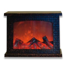 UL-00007291 Uniel | Фонарь LED "Камин" ULD-L2821-005/DNB/RED BROWN FIREPLACE 3АА (не в/к) 28х21см 5 диодов эффект пламени корпус корич.