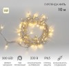 305-296 Neon-Night | Гирлянда светодиодная "Нить" 10м 200LED тепл. бел. 15Вт IP65 эффект мерцания (каждый 5-ый диод) провод ПВХ прозр. (нужен шнур питания 303-500-1)