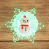 501-038 Neon-Night | Фигура светодиодная "Снеговик на снежинке" 5.5х5.5см RGB