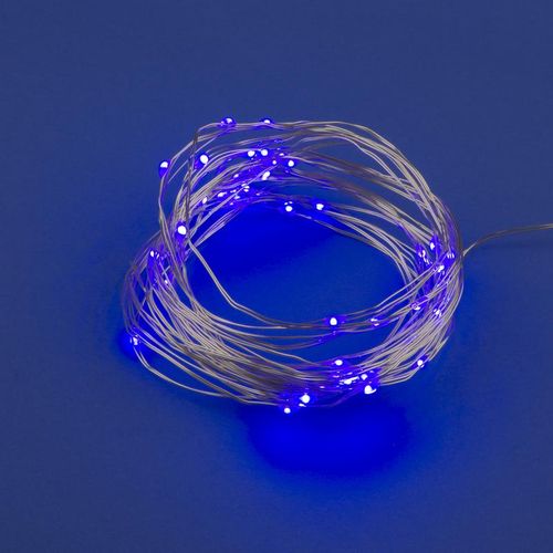 UL-00007185 Uniel | Гирлянда LED на батарейках ULD-S0500-050/SCB/2AA PURPLE IP20 DEW 2AA (не в/к) "Роса" 5м 50 диодов фиол. провод медн.