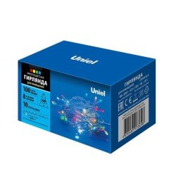 UL-00007199 Uniel | Гирлянда LED ULD-S1000-100/DTA MULTI IP20 10м. 100 диодов разноцвет. свет провод прозр.