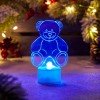 501-047 Neon-Night | Фигура светодиодная "Мишка 2D" 1LED RGB 1.5Вт IP20 на подставке элементы питания 3хAG13(LR44) (в компл.)