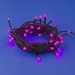 UL-00007306 Uniel | Гирлянда LED ULD-S0500-050/DGA PINK IP20 5м 50 диодов роз. свет провод зел.